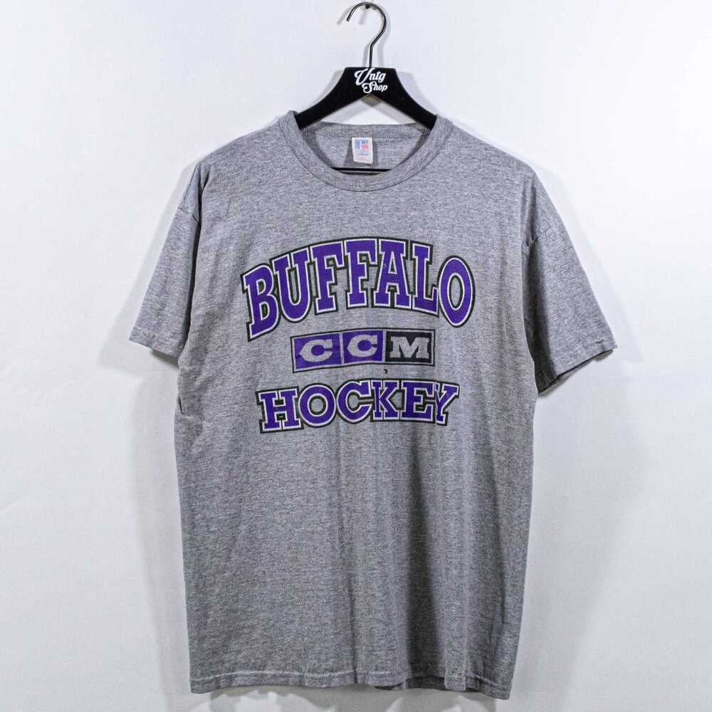 Buffalo Hockey CCM T-Shirt Russell Athletic Large VTG 90s Y2K Streetwear